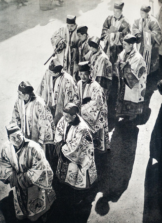Procession of Daoist monks in Shanghai, 1934 (Long Chin-san)