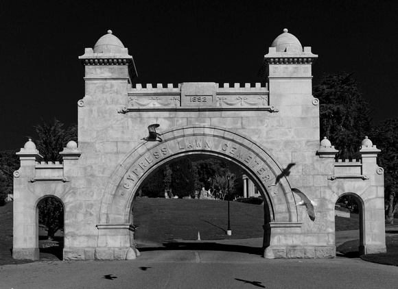 Cypress Lawn Cemetery archway