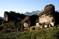 Perched under a high and sheer cliff, the Taoist abode Leishi daoguan I