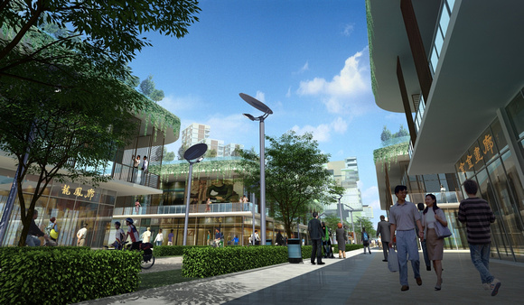 3D rendering of the completed eco-city III