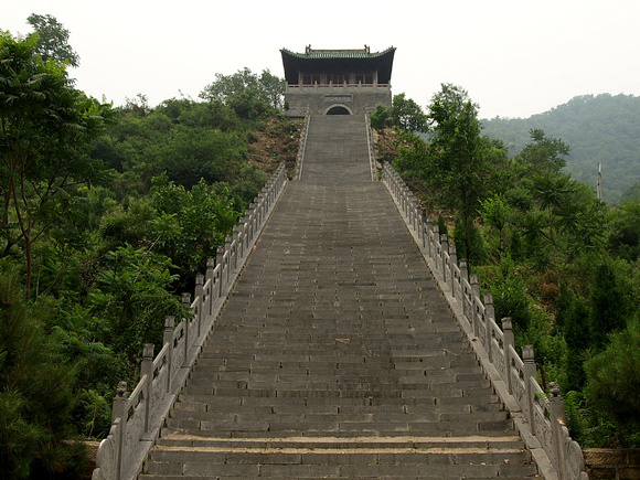 Stairs leading up to the otherwise totally demolished  Ziwei gong