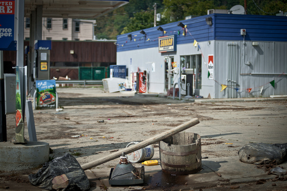 Gas station on North Avenue, knocked out of service
