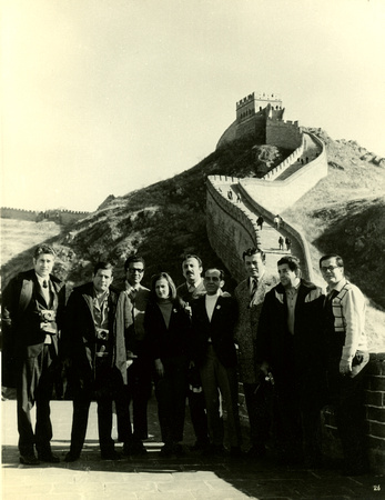 Members of the United South American Table Tennis Federation touring the Great Wall