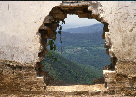 Damage to one of the outer walls