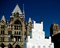 Ice castle in downtown Syracuse