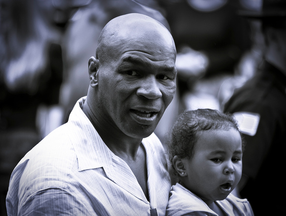 Mike Tyson with daughter  (IBHOF, Canastota, NY)