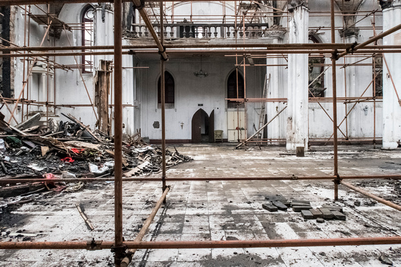 Ningbo Catholic Church after the fire of July 28, 2014  - V