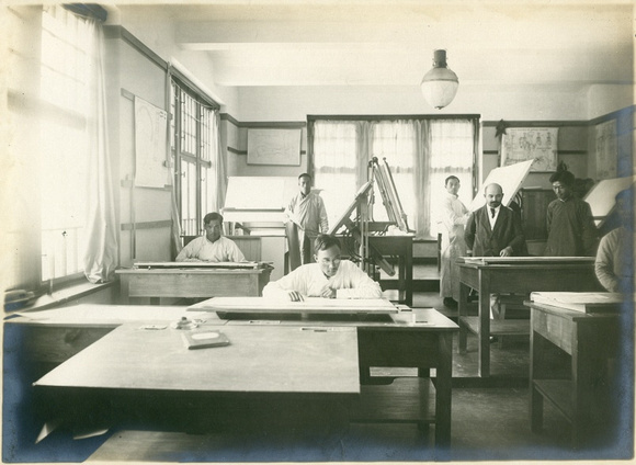 Inside the classroom of the German college