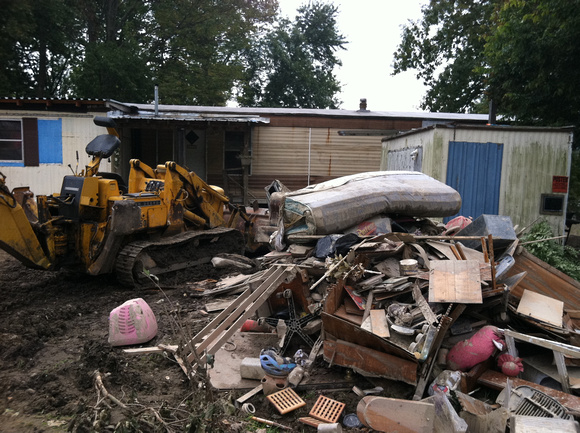 Heavy machinery needed for the cleanup (Barton, NY)