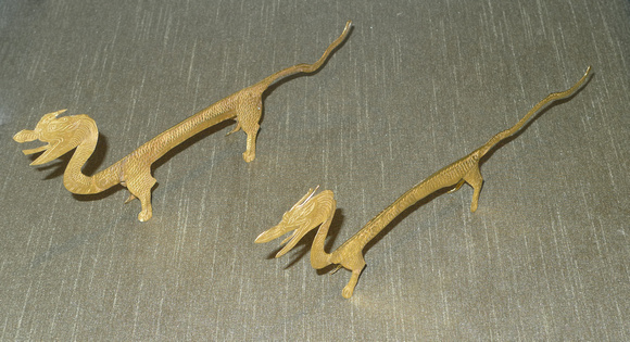 Small golden dragons as gift tokens to appease the Dragon God to produce abundant rains I
