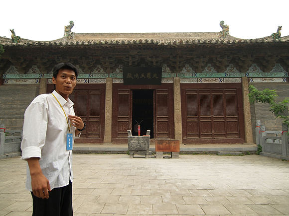 My knowledgable guide at the Yangtai Gong